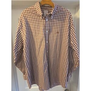 Brooks Brothers Madison Fit Men's Xl Brown Plaid Button-Down Shirt